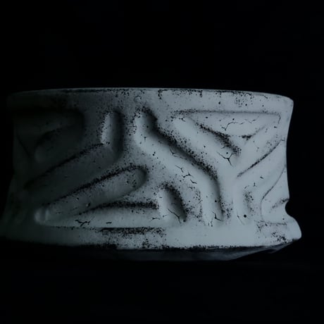 《size S》根本峻吾 作品【  S.N POT type.slim -low -「 月光ノ鐵」3号 】笠間焼 植木鉢 [No.90]