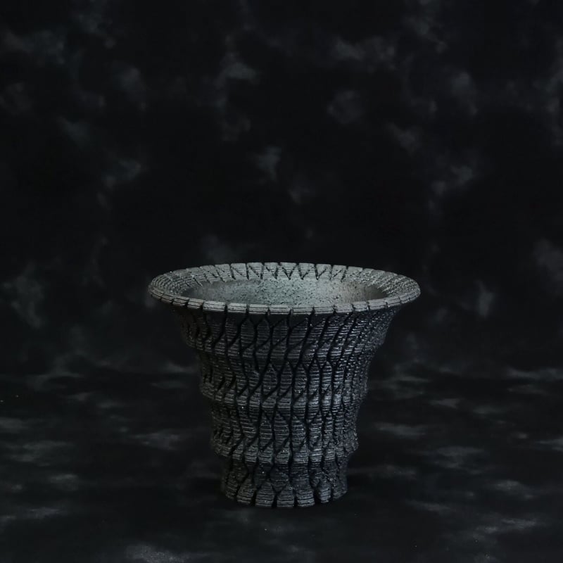 沖誠 作品【 Bark / シリンダー / 3号 】笠間焼 植木鉢 [No.12] | 陶賊