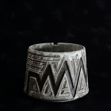《size M》根本峻吾 作品【  S.N POT type.cylinder「 月光ノ迅雷 」4号 】笠間焼 植木鉢 [No.109]