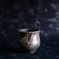 沼野秀章 作品【 Black Wrap 】2.5号 笠間焼 植木鉢 ［ No.01］