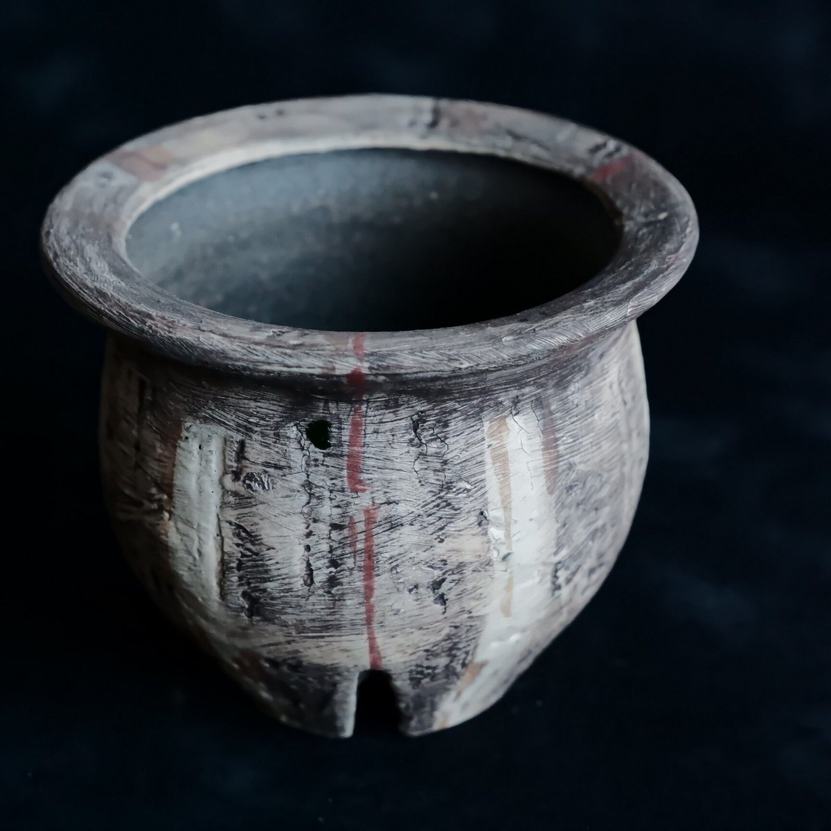 沼野秀章 作品【 刻ム音 】2.5号 笠間焼 植木鉢 ［ No.172］ | 陶賊