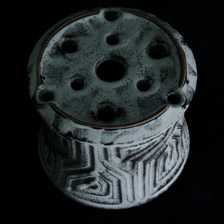 《size L》根本峻吾 作品【  S.N POT type.slim「 月光ノ鐵」5号 】笠間焼 植木鉢 [No.94]