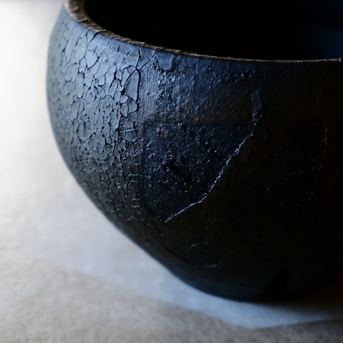沼野秀章 作品【 japan wrap - 陶胎漆器 - 】3.5号 笠間焼 植木鉢 ［ No