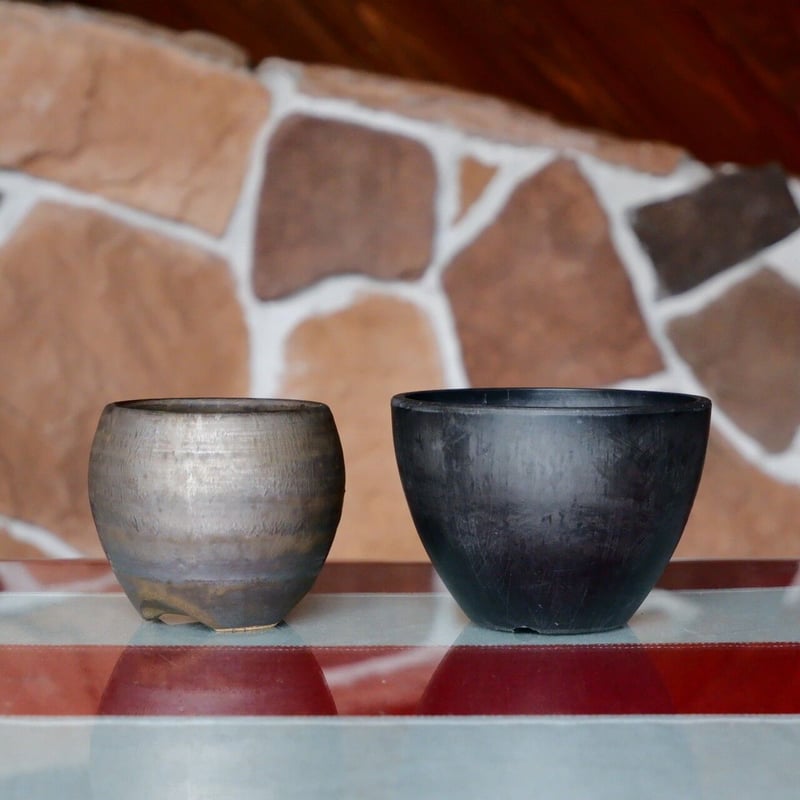 陶賊 磯部祐介 陶器 植木鉢 円 飛び鉋 金剛 4号 笠間焼 陶賊 -TOUZOKU