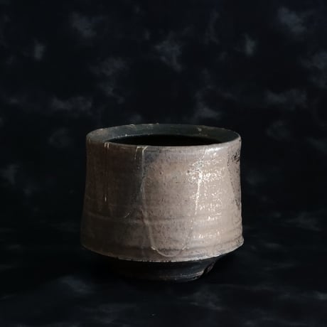 沼野秀章 作品【 black wrap 】φ11cm 笠間焼 植木鉢 ［ No.117］