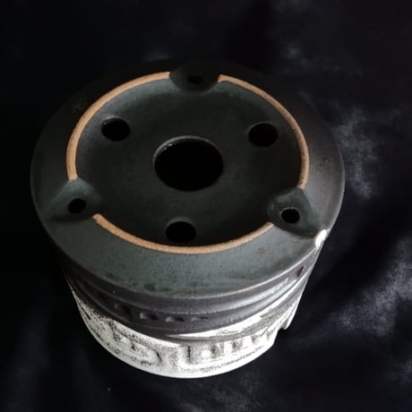 《size S》根本峻吾 作品【  S.N POT type.cylinder「 月蝕雷電 」3号 】笠間焼 植木鉢 [No.144]