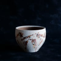 沼野秀章 作品【 刻ム音 】3.5号 笠間焼 植木鉢 ［ No.18］