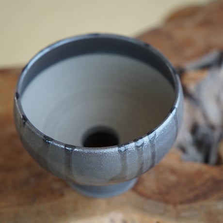 naka. 作 【 BLACK on black / 3.5号 】植木鉢 ［No.02］