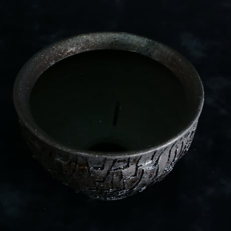 沼野秀章 作品【 black wrap 】3.5号 笠間焼 植木鉢 ［ No.59］