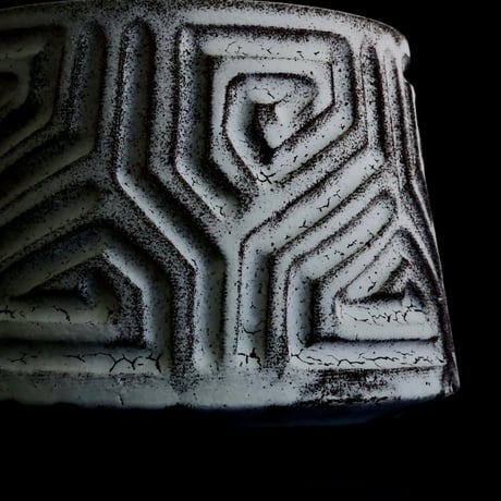 《size M》根本峻吾 作品【  S.N POT type.cylinder「 月光ノ鐵」4号 】笠間焼 植木鉢 [No.154]
