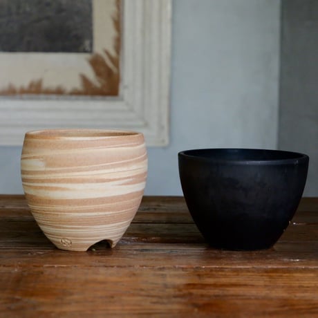 根本峻吾 作品【 S.N.Pot '' Jupiter " 3号 】笠間焼 植木鉢