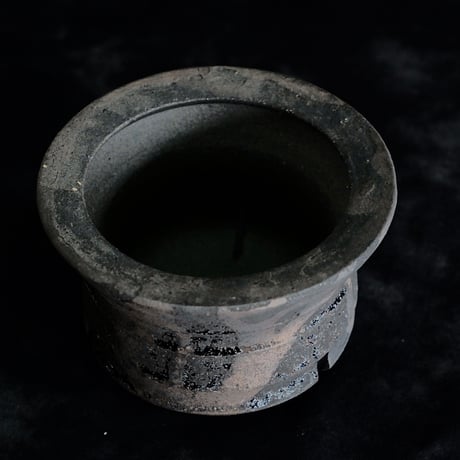 沼野秀章 作品 【 black wrap 】 2.5号 笠間焼 植木鉢 ［ No.90］