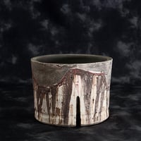 沼野秀章 作品【 刻ム音 】3.5号 笠間焼 植木鉢 ［ No.42］ | 陶