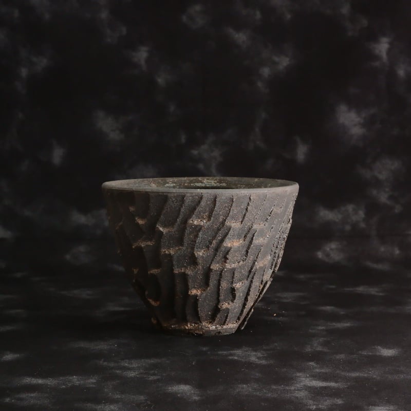 沼野 秀章 \"Black Wrap\"　笠間焼 陶器鉢 fit=scale-down,w=1200