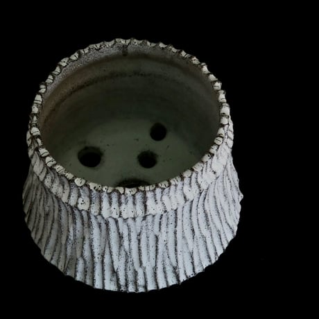 《size M》根本峻吾 作品【  S.N POT type.cylinder「 月光ノ爪牙」4号 】笠間焼 植木鉢 [No.158]