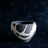 沼野秀章 作品【 black wrap 】3.5号 笠間焼 植木鉢 ［ No.19］