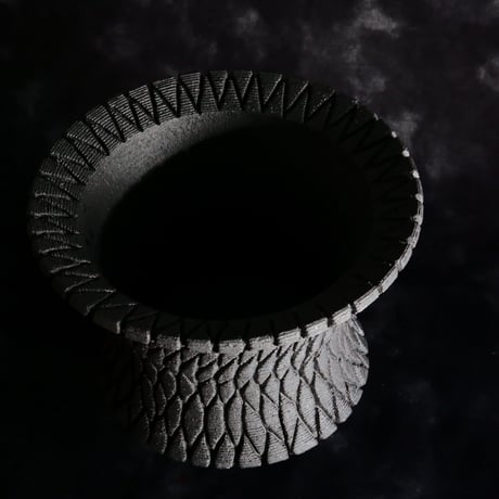 沖誠 作品【 Bark / deep cylinder / 深鉢 / 4号 】笠間焼 植木鉢 【No.103】