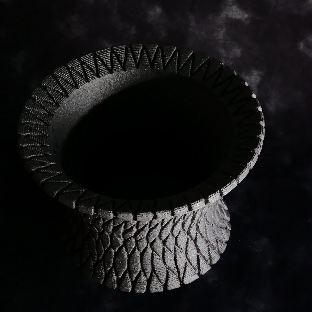 沖誠 作品【 Bark / deep cylinder / 深鉢 / 4号 】笠間焼 植木鉢