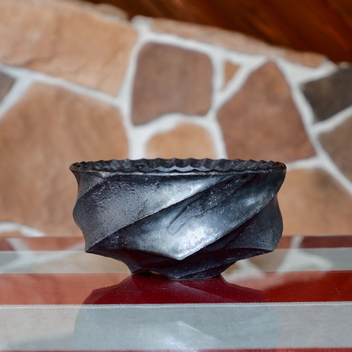 沖誠　陶器鉢 シリンダー　ツイスト　スパイラル シリンダー　pot 　植木鉢 沖誠 陶器鉢 シリンダー ツイスト スパイラル シリンダー pot 植木鉢