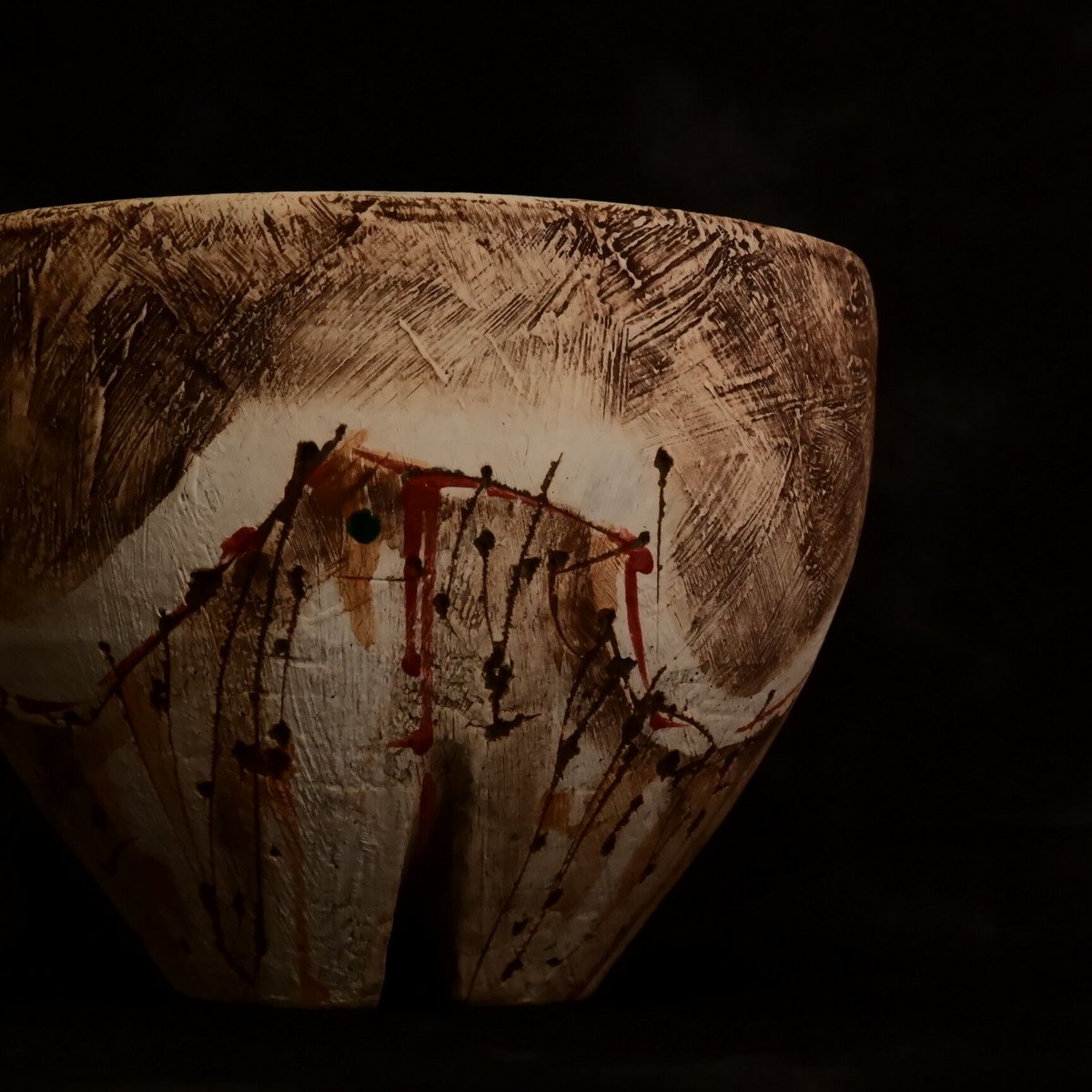 鉢　作家:沼野秀章さん　笠間焼　2個セット 沼野秀章 作品【 black wrap 】2.5号 笠間焼 植木鉢 ［ No.26
