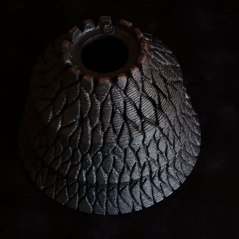 沖誠 Bark 沖誠 作品【 Bark / ラウンド型 / 4号 】笠間焼 植木鉢 [No.4] | 陶賊