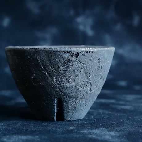 沼野秀章 作品【 Black Wrap 】2.5号 笠間焼 植木鉢 ［ No.157］