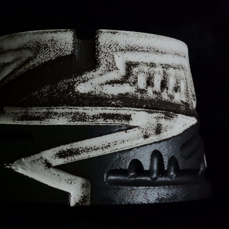《size S》根本峻吾 作品【  S.N POT type.cylinder「 月蝕雷電 」3号 】笠間焼 植木鉢 [No.146]