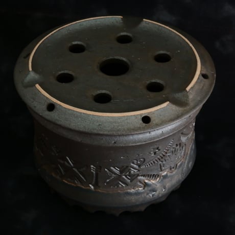 《size L》根本峻吾 作品【  S.N POT type.cylinder「 刻印 - kokuin - 」5号 】笠間焼 植木鉢 [No.150]