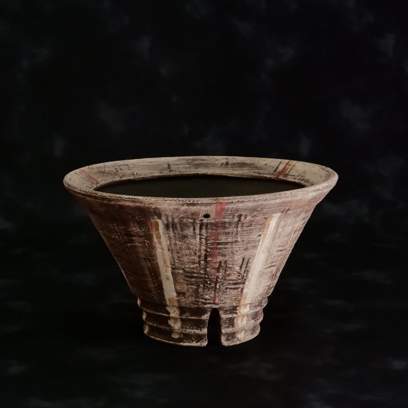 植木鉢 沼野秀章 刻ム音 笠間焼 陶器鉢 沼野秀章 植木鉢 笠間焼 沼野