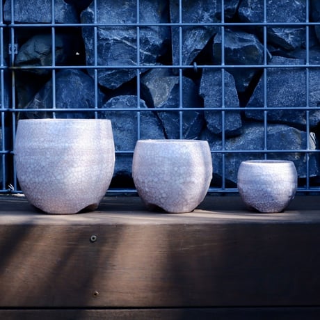 磯部祐介 作品【  円 - en -  "朱貫入"  4.5号 】L  笠間焼 植木鉢