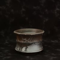 磯部祐介 作品【  瓦 - kawara -  " 闇落ち飛び鉋.ver " 5号 】笠間焼 植木鉢［No.4］