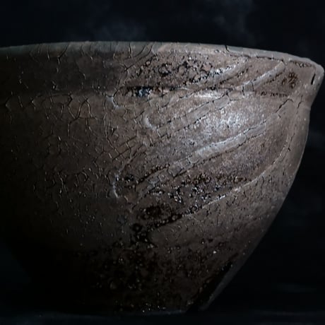 沼野秀章 作品【 black wrap 】3.5号 笠間焼 植木鉢 ［ No.60］