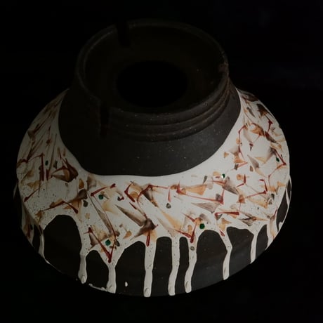 《大鉢》沼野秀章 作品【 刻ム音 】6.5号 笠間焼 植木鉢 ［ No.67］