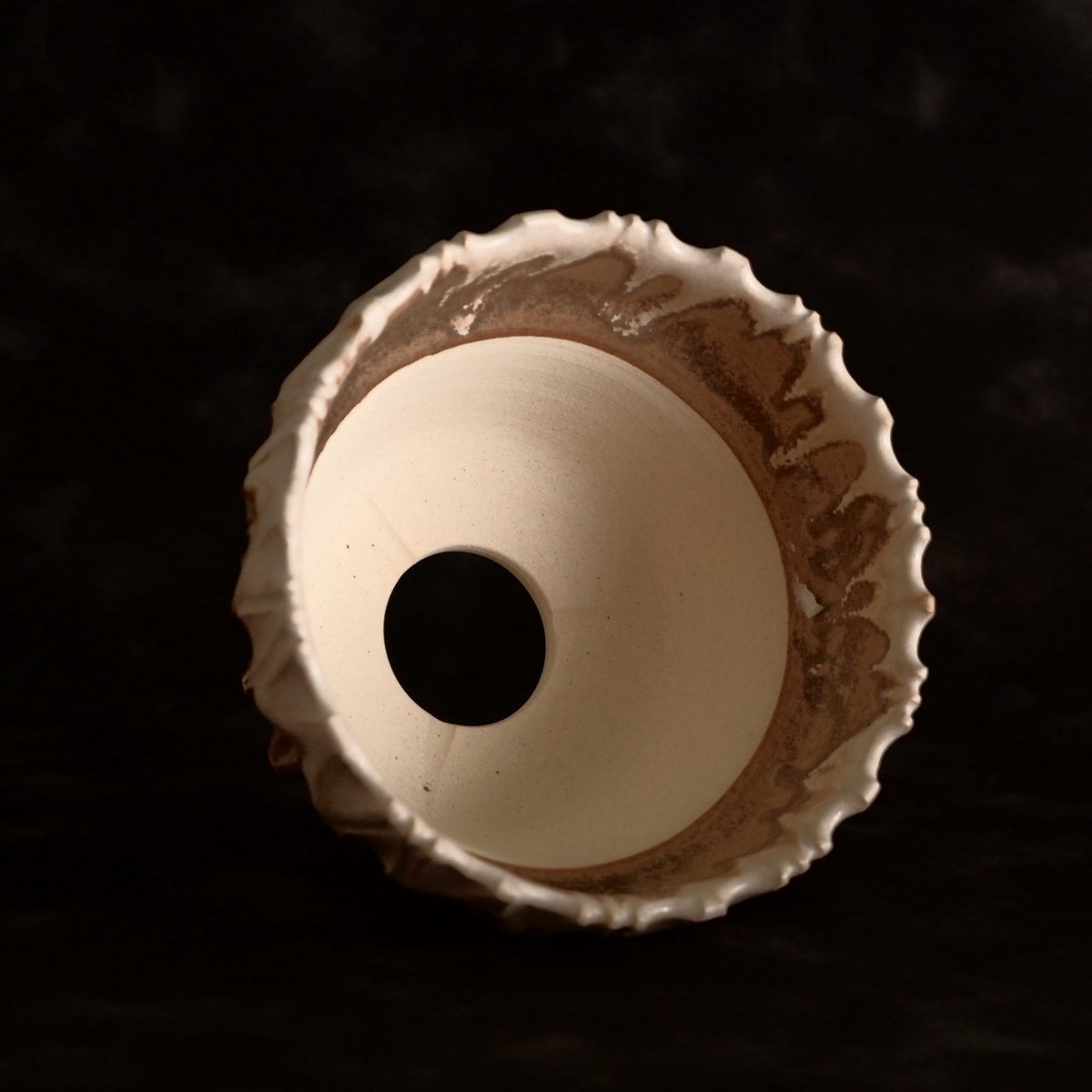 中野明彦 作品 【 KIRIKO - 琥珀 - 】 4号 笠間焼 植木鉢 ［ No.10 ］