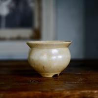 坂本新 作品【 LUSTER OVERGLAZE  - 黄虹彩 -  topaz  】 笠間焼 植木鉢