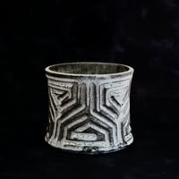 《size M》根本峻吾 作品【  S.N POT type.slim「 月光ノ鐵」4号 】笠間焼 植木鉢 [No.152]