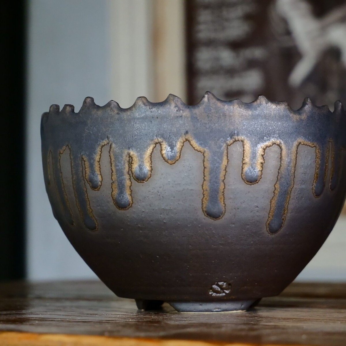 根本峻吾 作品【 S.N.POT type round 「黒焔 - kokuen - 」5号