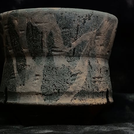 沼野秀章 作品【 black wrap 】3号 笠間焼 植木鉢 ［ No.35］