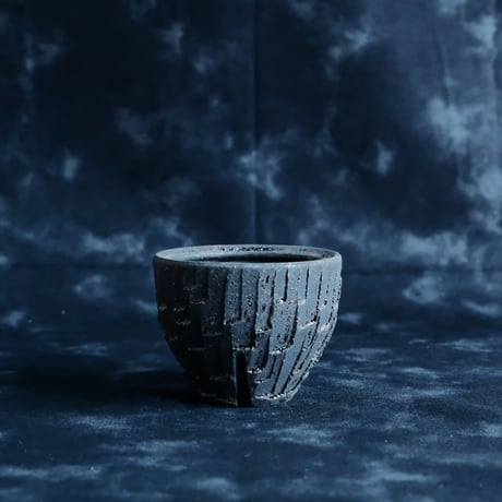 沼野秀章 作品【 Black Wrap 】2.5号 笠間焼 植木鉢 ［ No.158］