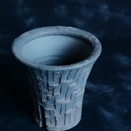 沼野秀章 作品【 Black Wrap 】2.5号 笠間焼 植木鉢 ［ No.154］