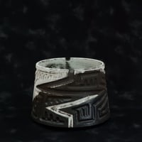 《size M》根本峻吾 作品【  S.N POT type.cylinder「 月蝕雷電 」4号 】笠間焼 植木鉢 [No.150]