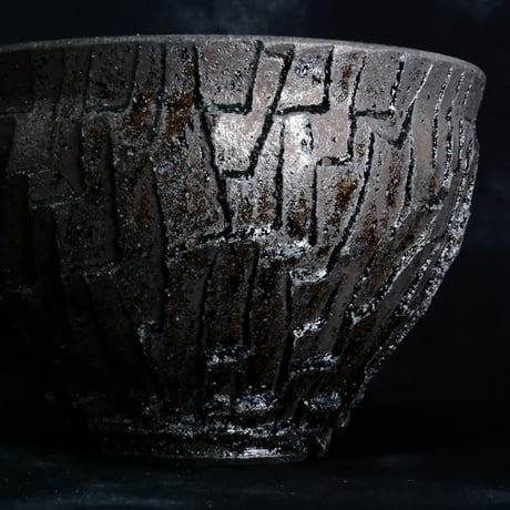 沼野秀章 作品【 black wrap 】3.5号 笠間焼 植木鉢 ［ No.59］