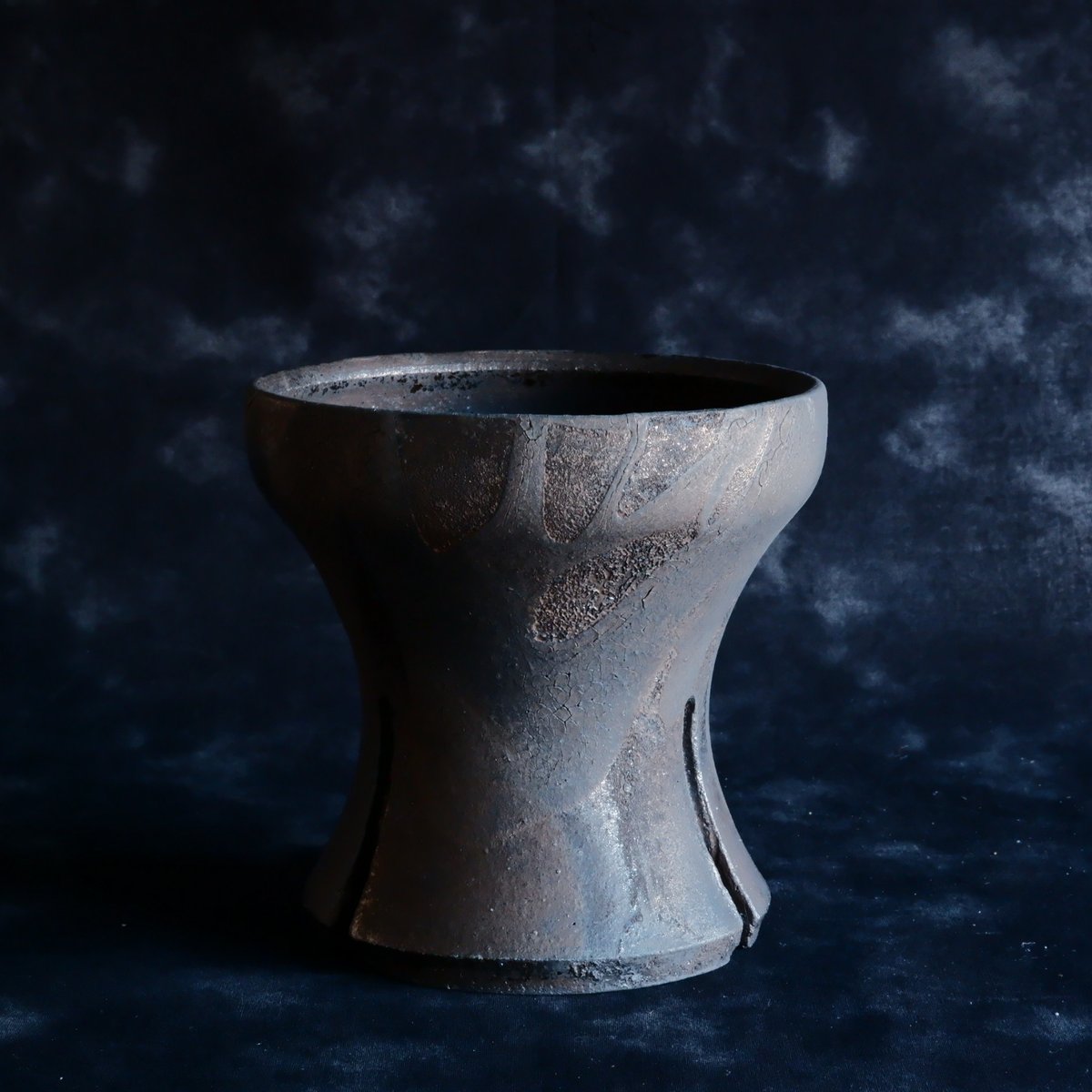 陶器鉢　沼野秀章　植木鉢　笠間焼 陶器鉢 沼野秀章 植木鉢 笠間焼 沼野秀章 作品 【 刻ム音 】 3.5号 笠間