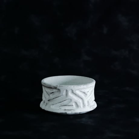 《size S》根本峻吾 作品【  S.N POT type.slim -low -「 月光ノ鐵」3号 】笠間焼 植木鉢 [No.90]