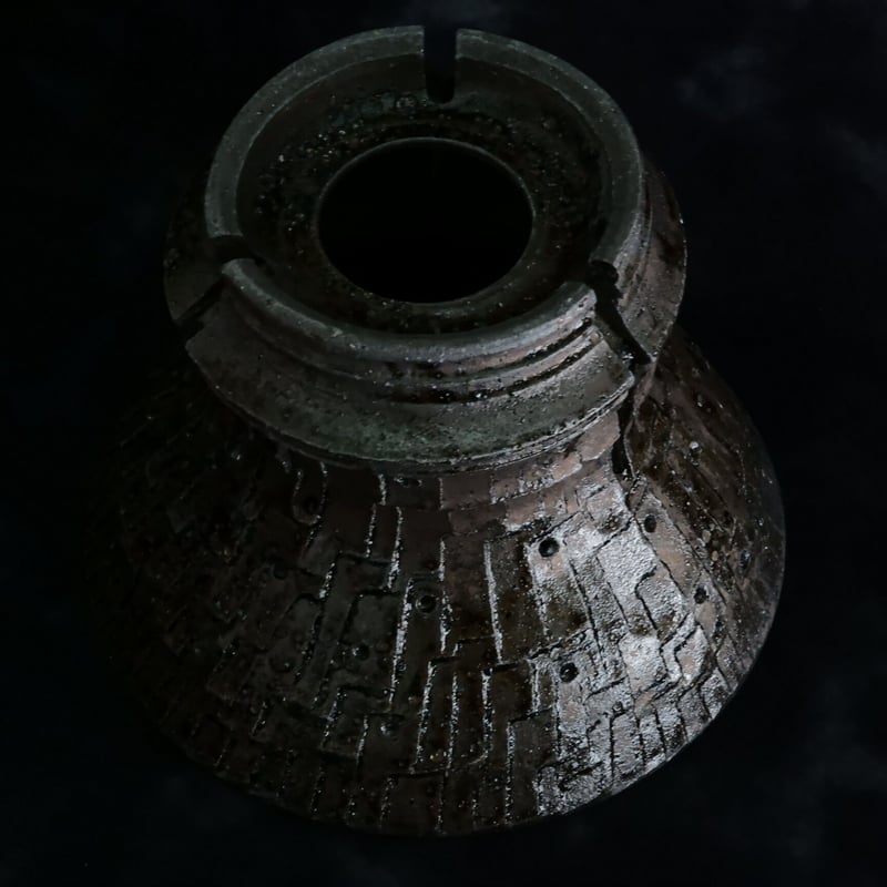 沼野秀章 作品【 Black Wrap 】5号 笠間焼 植木鉢 ［ No.138］ | 陶賊