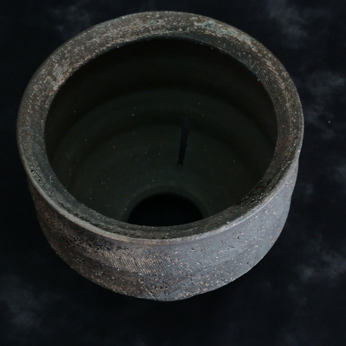 沼野秀章 作品【 Black Wrap 】3.5号 笠間焼 植木鉢 ［ No.132］ | 陶