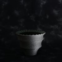 沖誠 作品【 Bark / deep cylinder / 深鉢 / 4号 】笠間焼 植木鉢