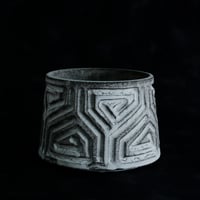 《size M》根本峻吾 作品【  S.N POT type.cylinder「 月光ノ鐵」4号 】笠間焼 植木鉢 [No.92]
