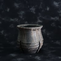 沼野秀章 作品【 black wrap 】φ10cm 笠間焼 植木鉢 ［ No.119］