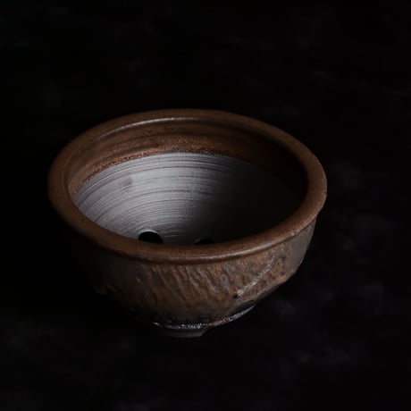 磯部祐介 作品【  円 - en -  "金剛 飛び鉋 浅鉢ver. " 4号 】笠間焼 植木鉢［No.4］